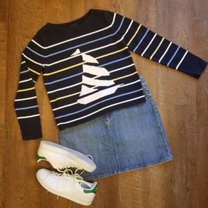 Crazy Horse Nautical Cotton Sweater, Small, VGUC